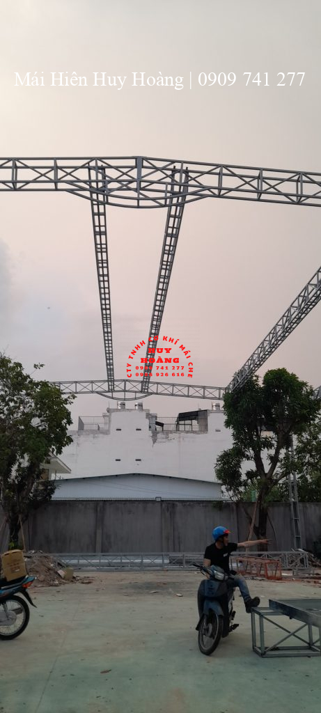 Mái xếp lượn sóng quán Cafe