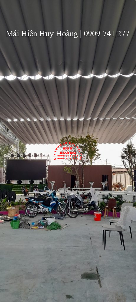 Dự án thi công mái xếp quán cà phê huyện củ chi