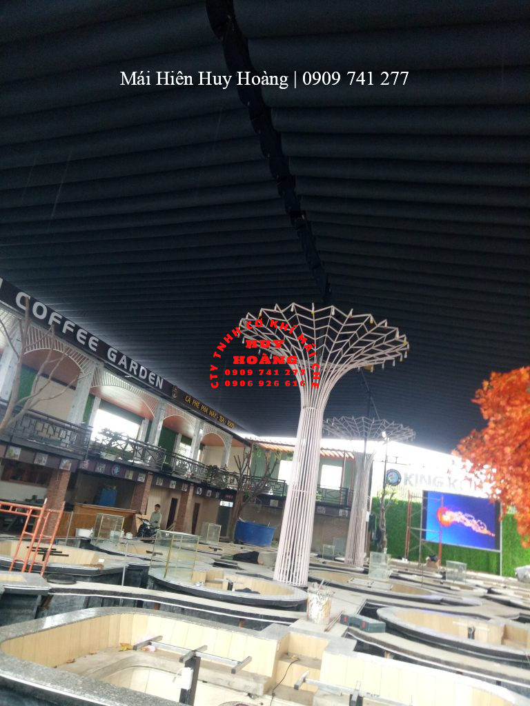 Làm mái hiên cf Koi Garden Coffee quận Tân Phú