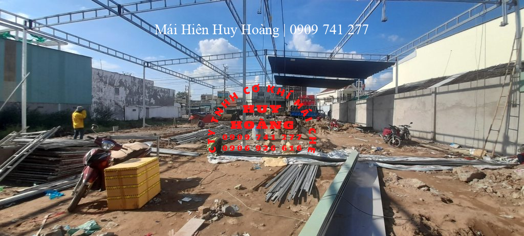 Dự án thi công thiết kế mái hiên di động Bình Dương, mái xếp di động Bình Dương