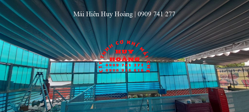 mái hiên đi động kéo xếp