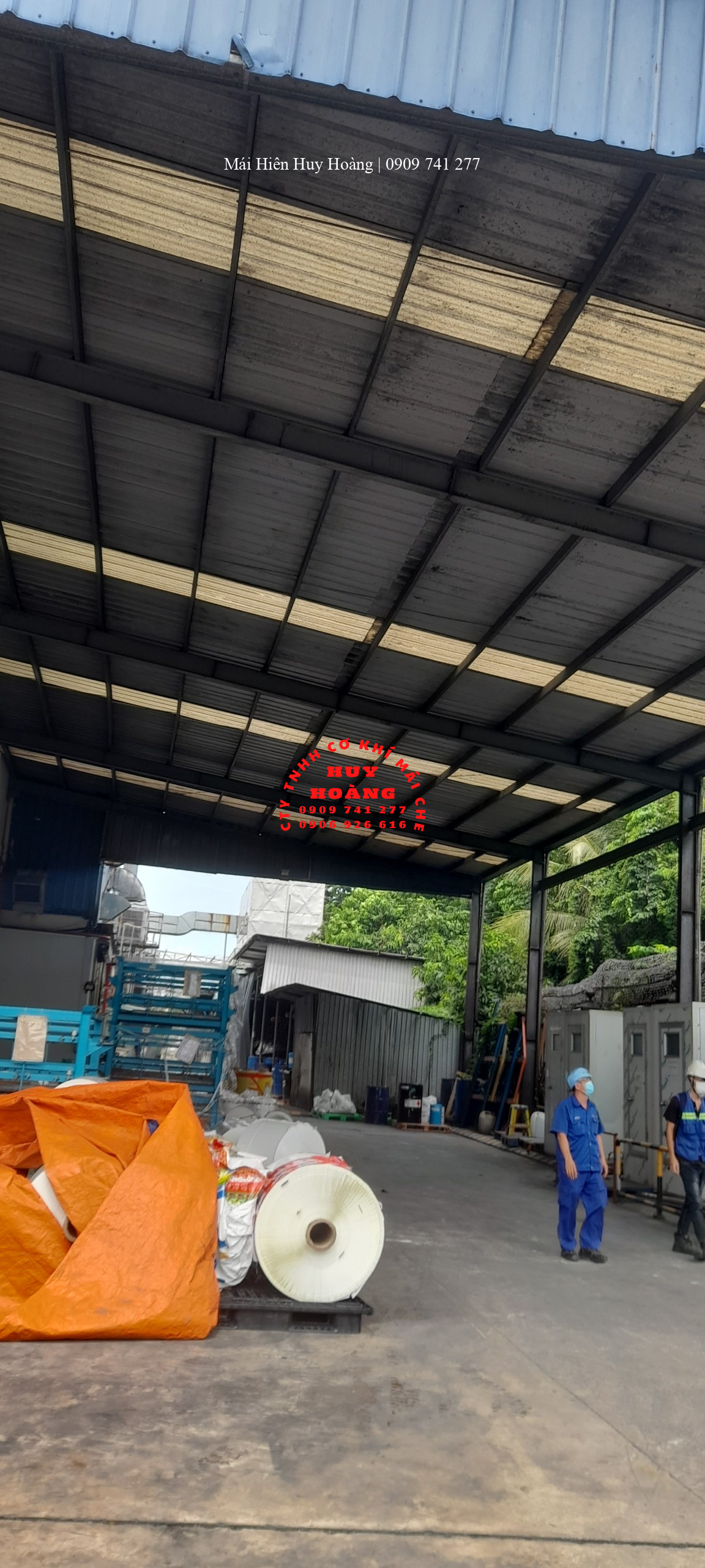 Mái che khu công nghiệp, Mái xếp di động khu công nghiệp Tân Đô Long An 