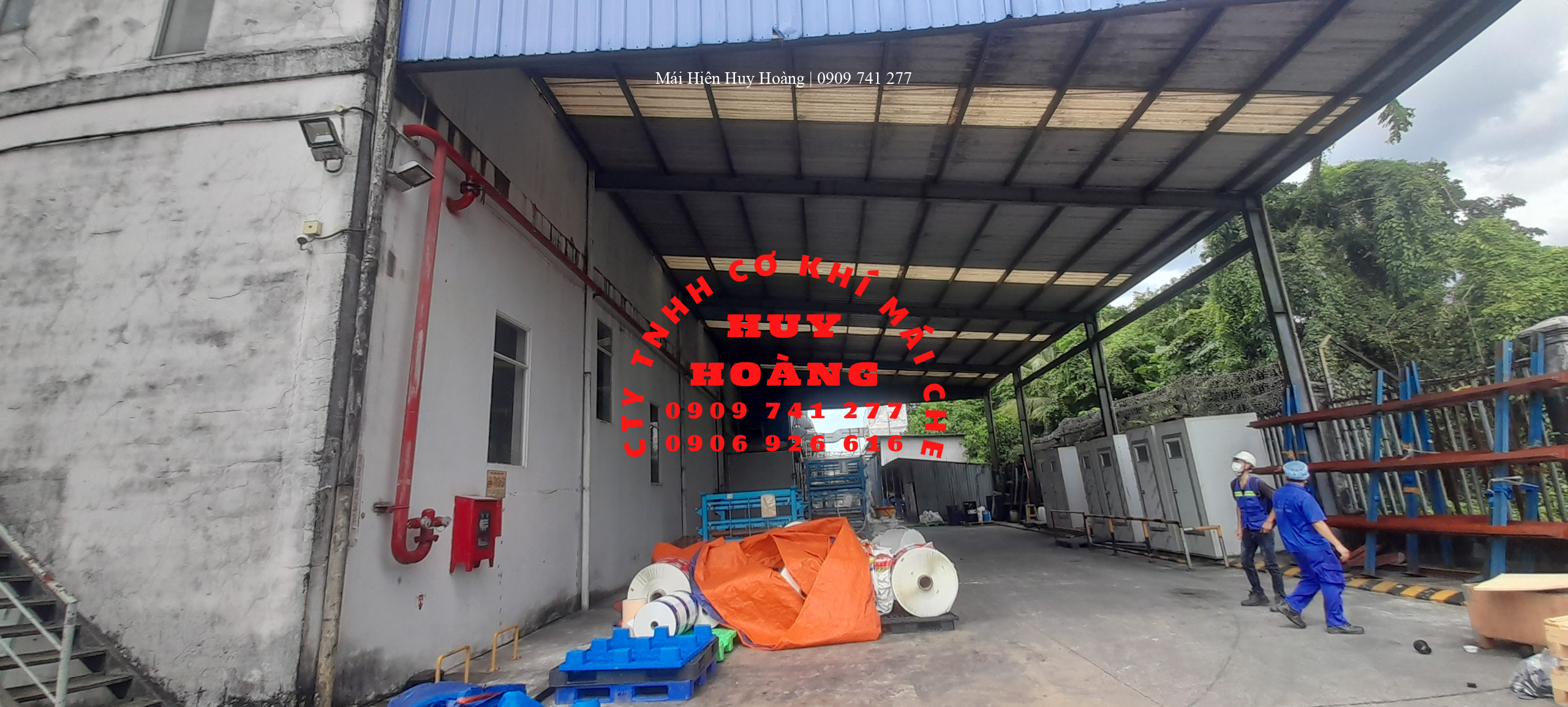 Mái che khu công nghiệp, Mái xếp di động khu công nghiệp Tân Đô Long An 