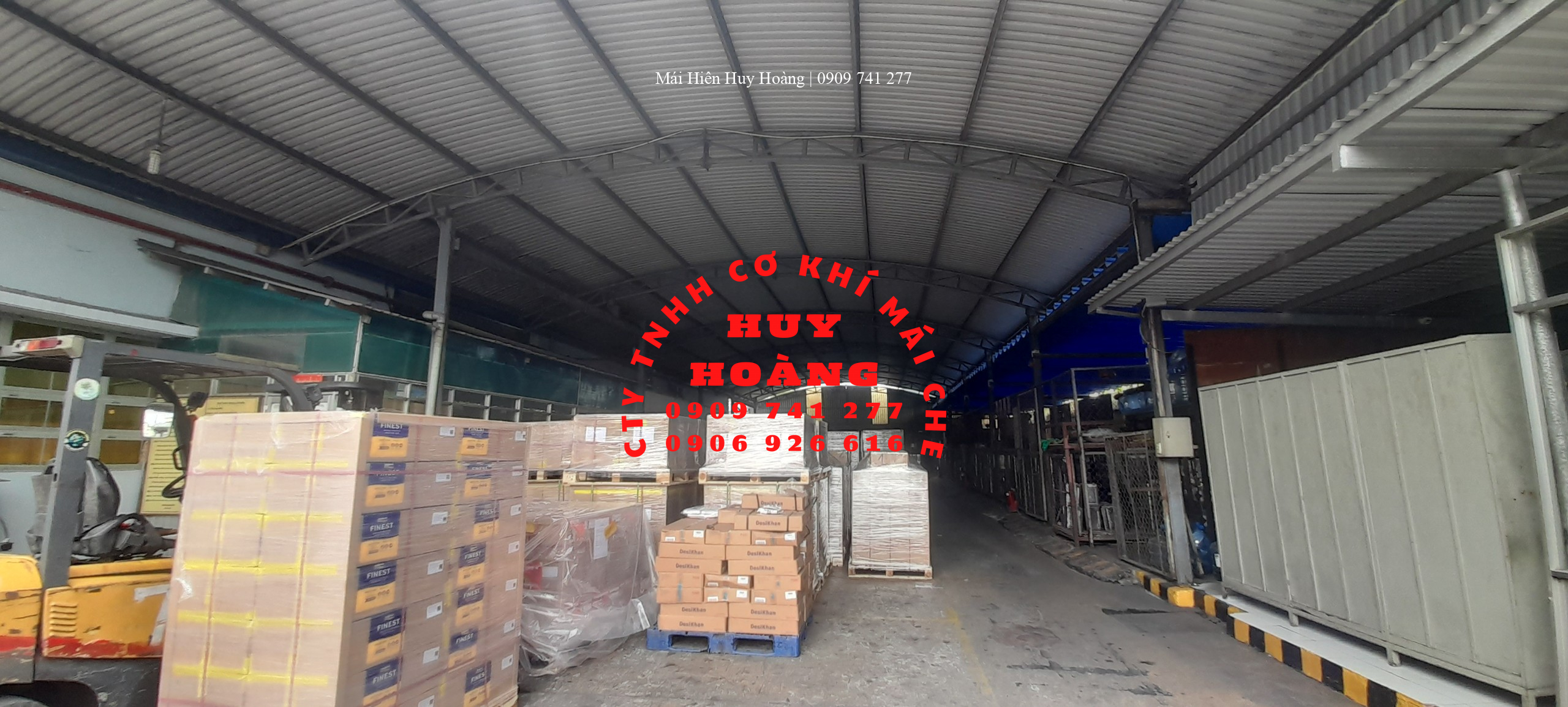 Mái che khu công nghiệp, Mái xếp di động khu công nghiệp Tân Đô Long An 