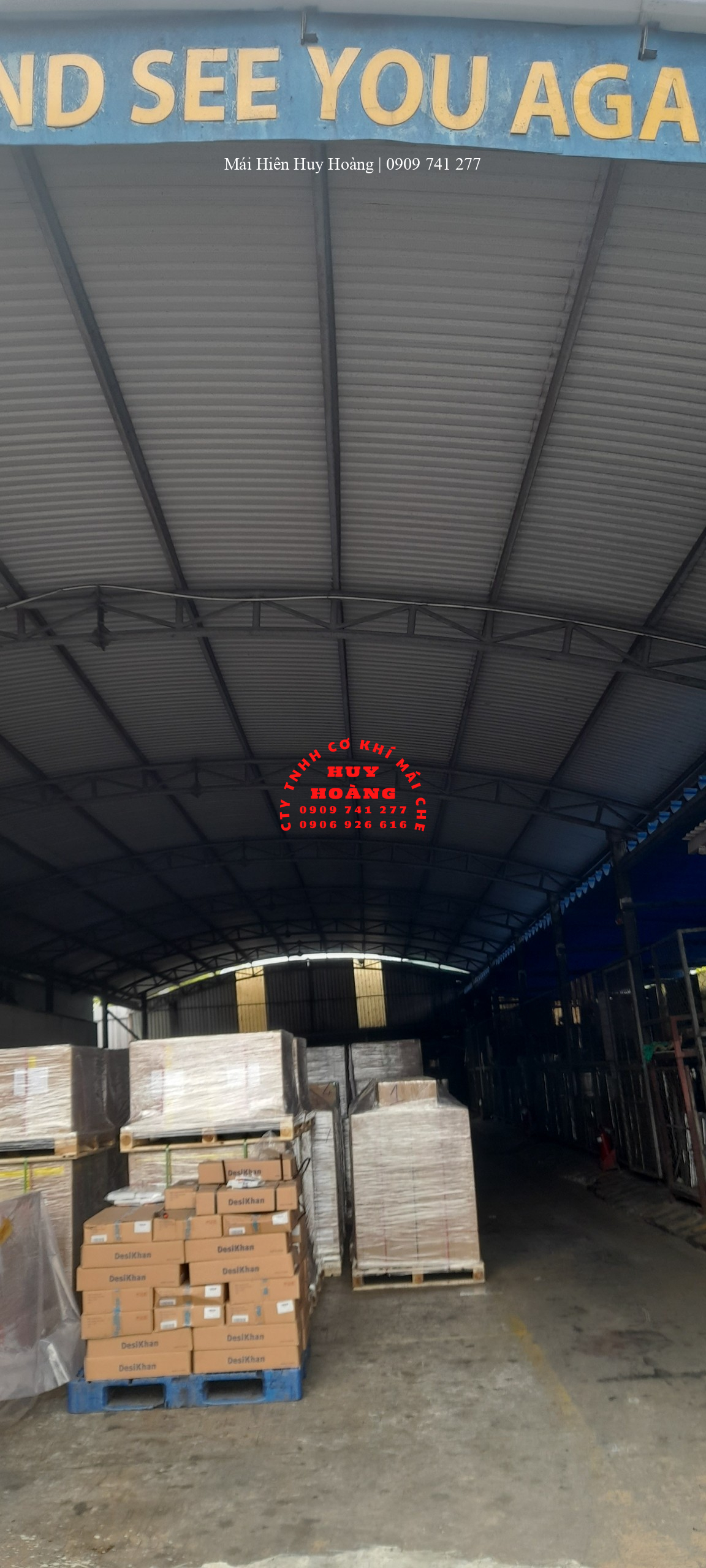 Mái che khu công nghiệp, Mái xếp di động khu công nghiệp Tân Đô Long An 