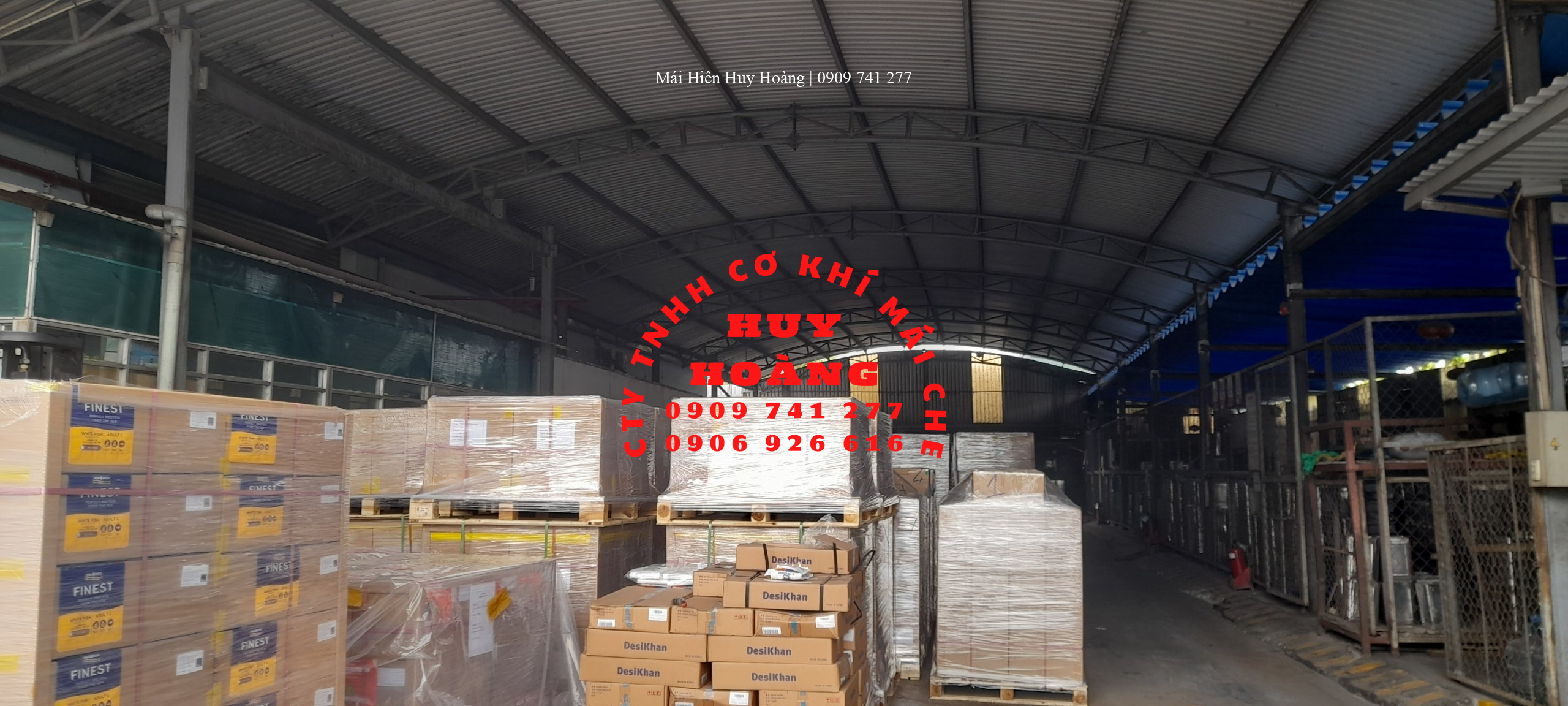 Mái che khu công nghiệp, Mái xếp di động khu công nghiệp Tân Đô Long An 